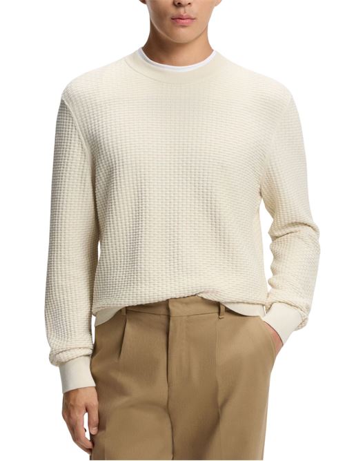 Maglione in cotone strutturato Hugo Boss | 50545283131